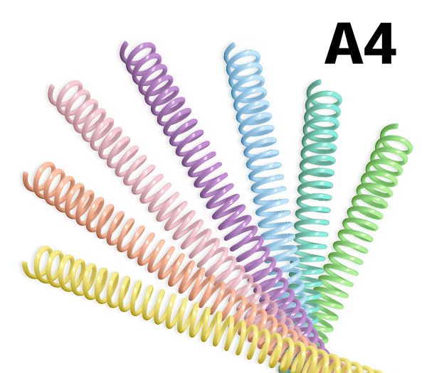 Espiral de plástico - Colores pastel