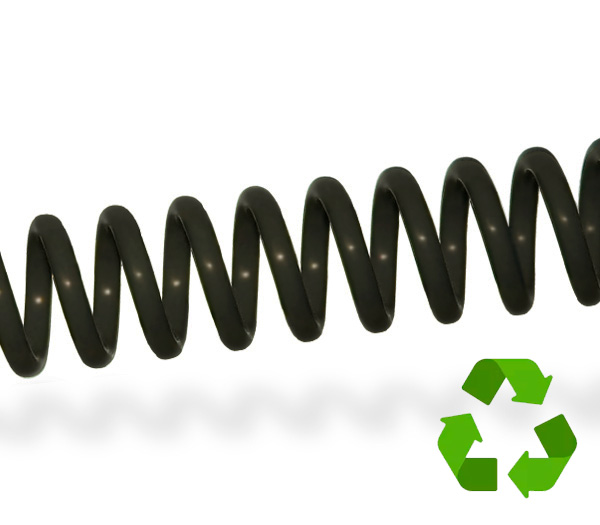 Espirales de plástico reciclado